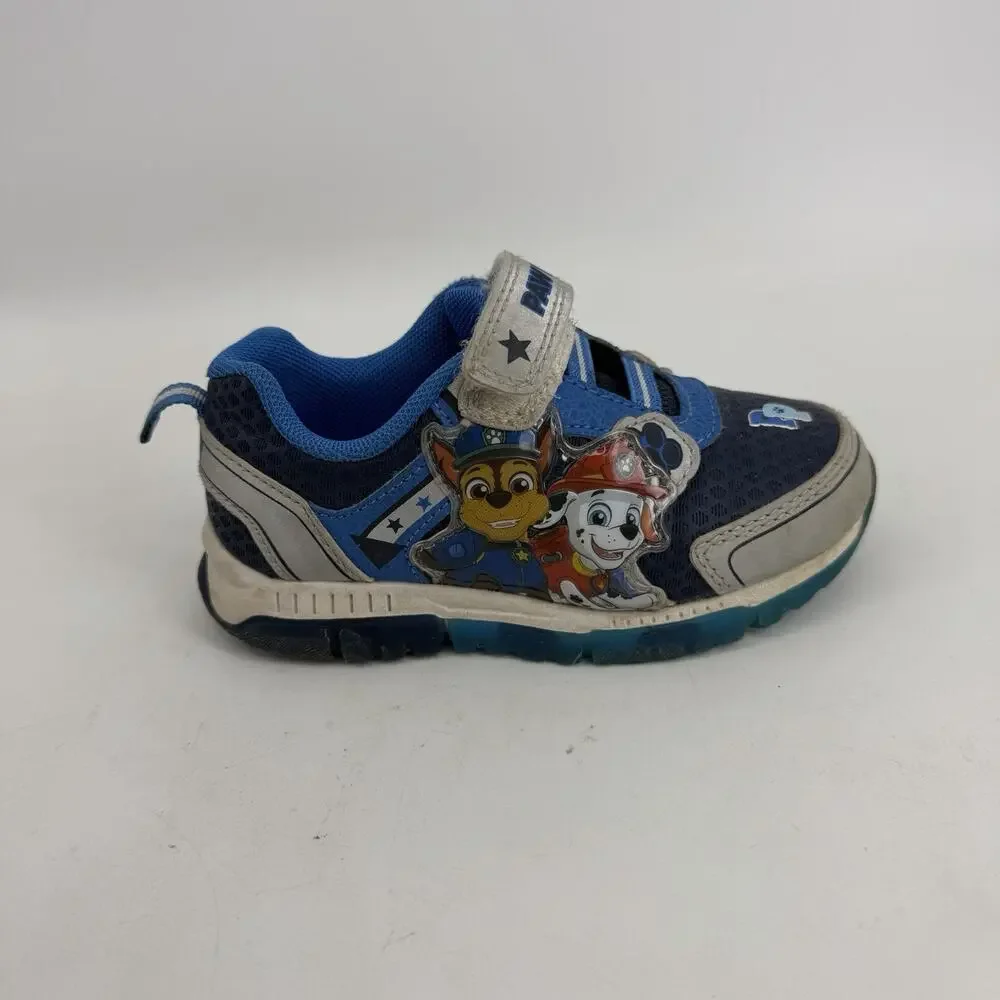 Nickelodeon Paw Patrol Light Up Sneakers Kids Size 9 Blue Cartoon